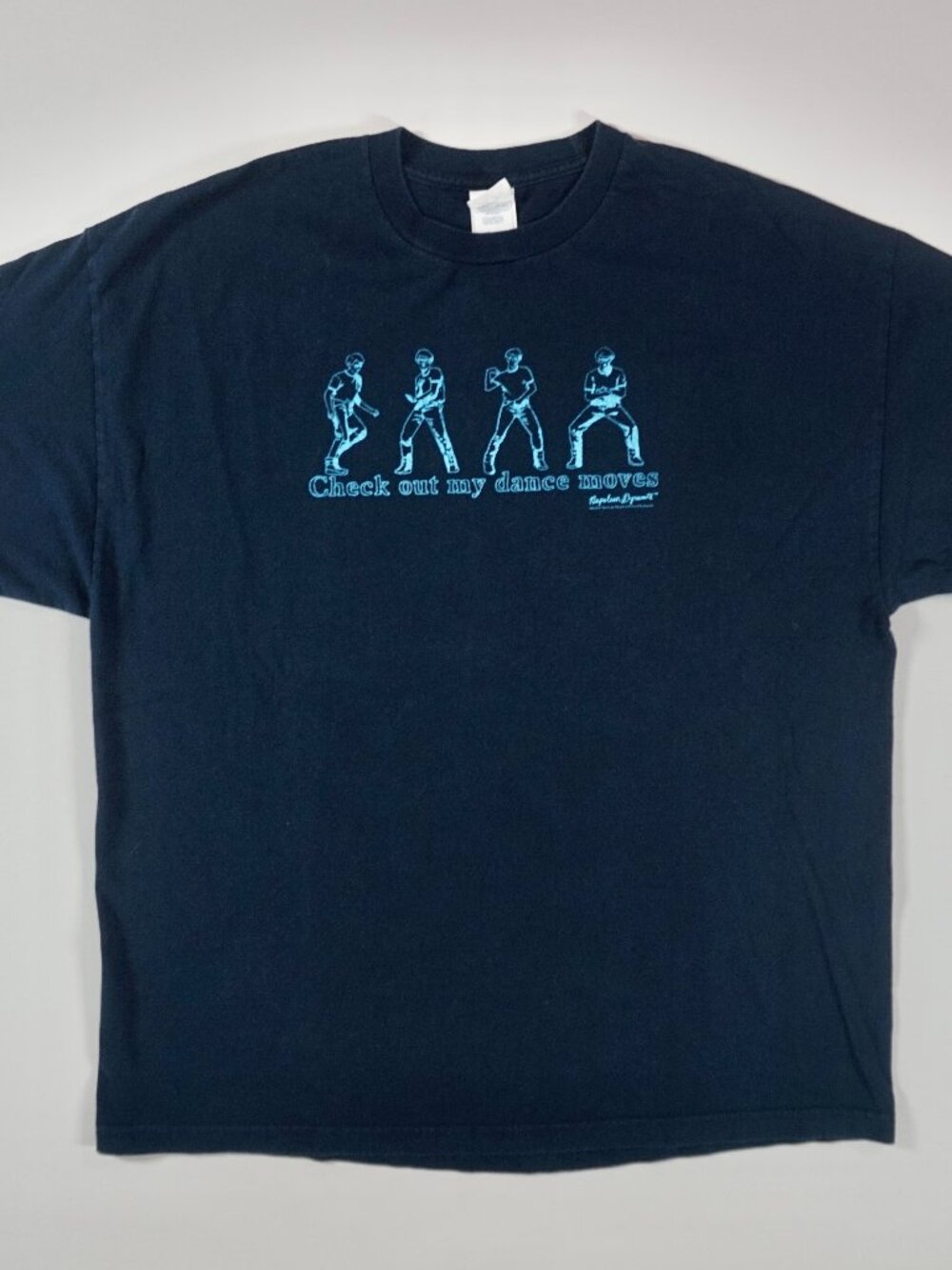 Vintage Y2K Napoleon Dynamite Dance Moves 2005 T Shirt Size 2XL Navy Blue